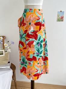 Soleia 女士時尚夏季印花假日風格系帶腰裙 - 彩色 - 查看 2