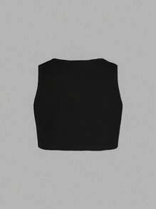 Zyxie ملابس علوية ثابت اللون النسائي اليومي البسيط بدون أكمام