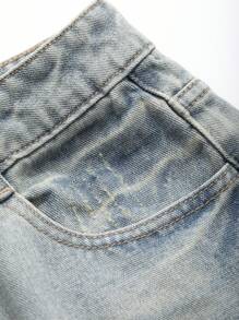 DAZY Pantalones de mezclilla rectos para mujer con bolsillos, jeans casuales - Azul - Ver 8