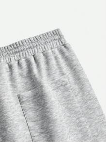 Manfinity NXTstreet Men Simple Printed Casual Sweatpants - Grey - View 5
