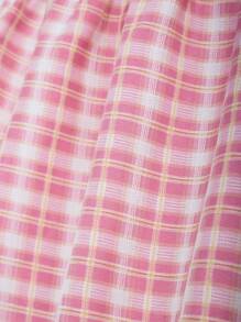 SHEIN Vestido de tirantes a cuadros con múltiples capas de volantes en el dobladillo para adolescente en vacaciones de verano - Multicolor - Ver 3