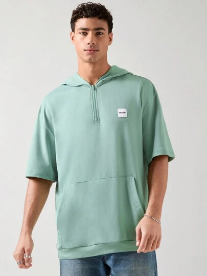 Manfinity VCAY 针织休闲短袖连帽衫，适合秋冬