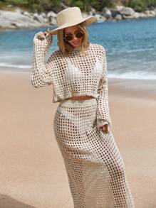 SHEIN Cottnline Knitwear 2 Pieces Set - Beige - View 5