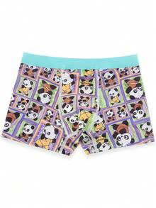Teen Boy 3D Seamless Panda Underwear - Multicolor - View 3