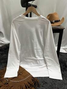 3d Digital Wolf Printed Long Sleeve V-neck T-shirt - Multicolor - View 2