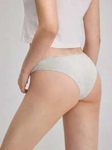 Ocili Ocili Ropa interior femenina diaria sencilla de triángulo unicolor (juego de 2)