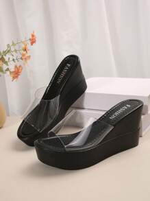Women Platforms & Wedge Sandals - Hitam - View 2