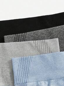 Easithlete 4pcs Seamless Women's Solid Color Simple Daily Sports ShortsWomen Sweat Short, Gym Short, Biker Short - Multicolor - View 6