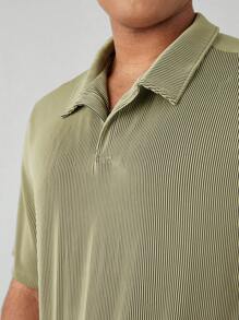 Manfinity NXTstreet 2pcs/Set Men's Plus Size Casual Casual Polo Suit