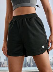 In My Nature Einfache lose Damen Shorts Einfarbig
