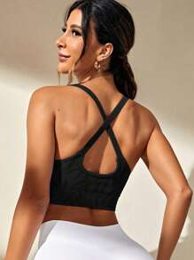SHEIN Sport Studio Strato di base athletico semplice e di colore solido da donna per l'uso quotidiano, primavera/estate