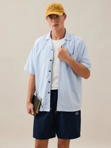 Manfinity VCAY Men's Loose Striped Short Sleeve Shirt Set, Suitable For Summer,Back To School - Multicolor - View 2