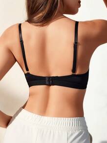Ladies' Contrast Trim Simple Daily Wear Bra ,3 Pcs - Multicolor - View 6