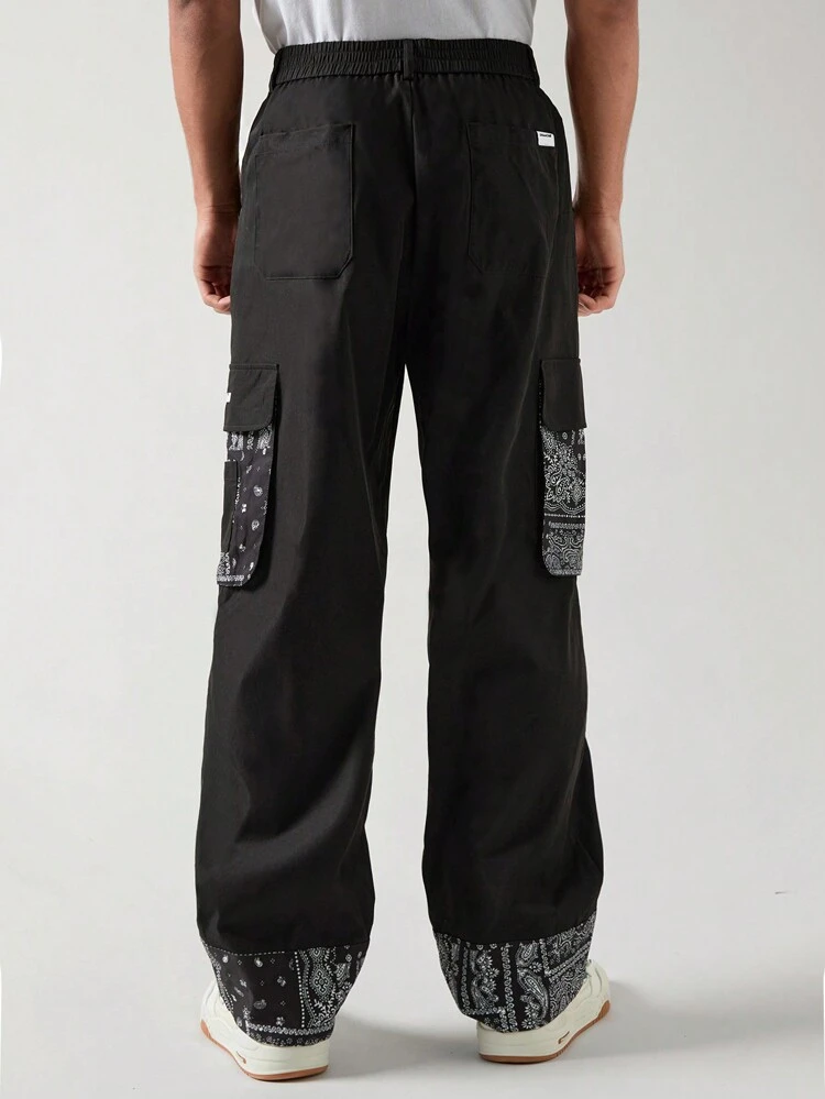 Woven Casual Patchwork Men's Long Pants