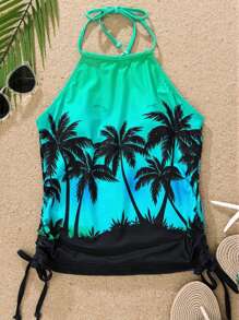 INAWLY Women's Vacation Style Printed Simple Daily Tank Top - Blue - View 3