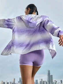 In My Nature Women's Ombre Casual Long Sleeve Outdoor Sun Protection Shirt - Mauve Purple - View 2