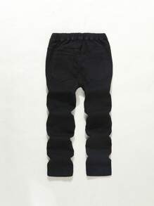 Jeans rasgados casuales de moda callejera para niño preadolescente con bordado de palmeras y colores variados