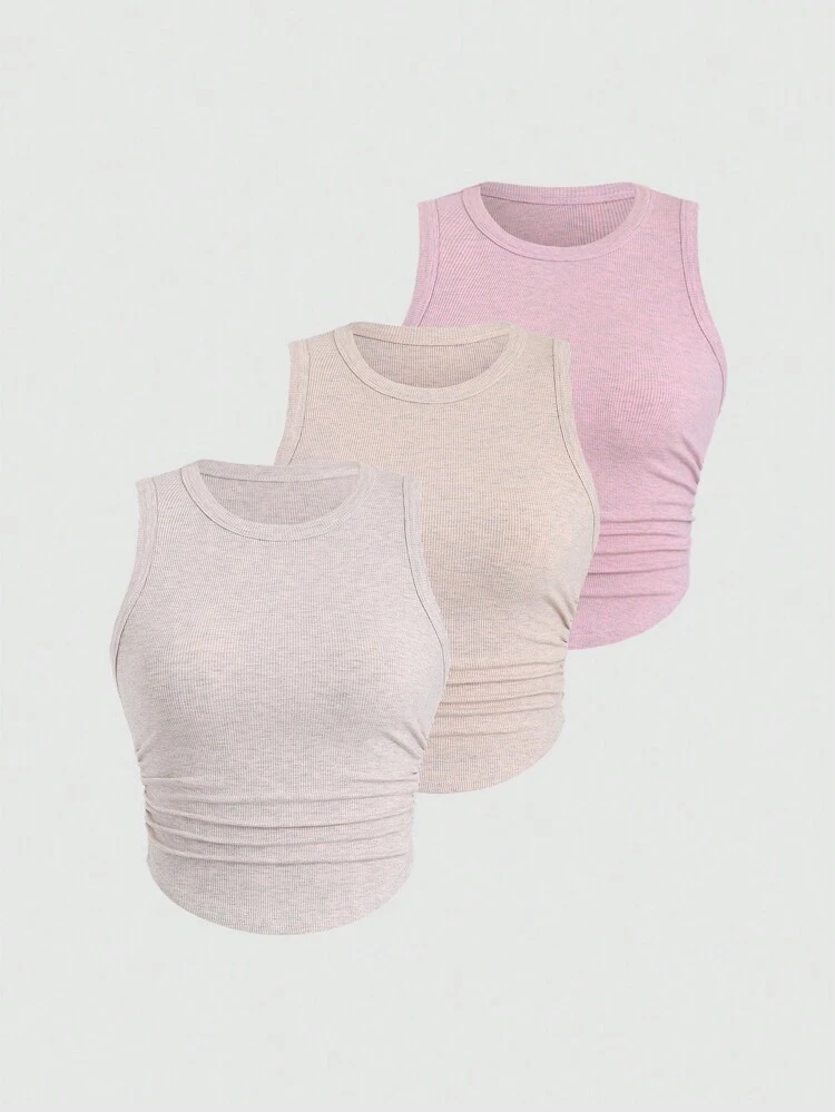 Women's Solid Color Simple Daily Sleeveless Tank Top