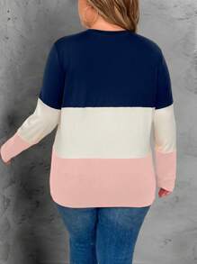 Calvaya Áo thun tay ngắn họa tiết trái tim khối màu cỡ lớn cho mùa hè Áo thun họa tiết dành cho nữ - Nhiều màu - Xem 2