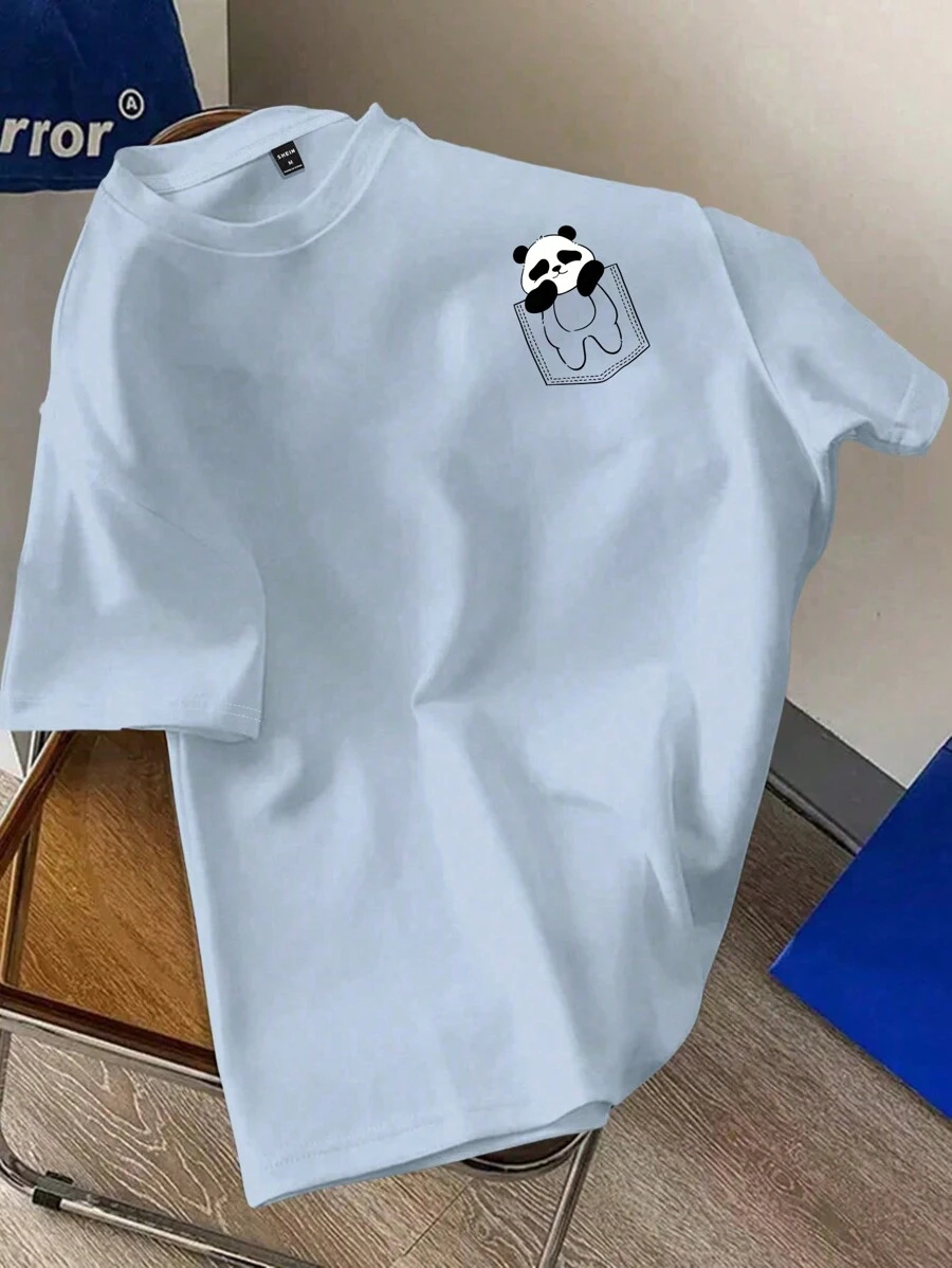 Manfinity Joysei Áo thun nam ngắn tay Slim Fit màu xanh Haze, cỡ L - Màu xanh bụi bặm - Xem 1