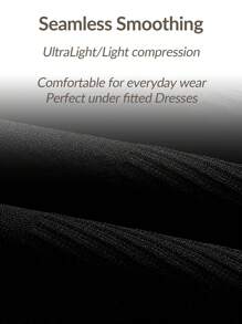 SHAPORA Seamless Scoop Neck Shapewear Slip Dress Body Shaper Bust& Butt Lifter-Tummy Waist Control - Black - View 11