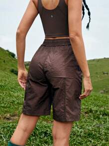 In My Nature Women's High-Waisted Outdoor Shorts For Urban Commute, Travel, Hiking And Sports
