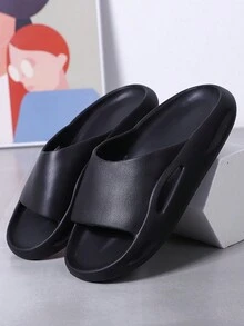 Dép xỏ ngón đi biển thông thường thoải mái ngoài trời cho nam, Dép đi nghỉ chống trơn trượt đơn giản và phong cách - màu đen - Xem 2