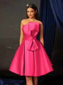 Women's Fashion Short High-Quality Formal Party Dress Elegant Prom Semi Formal Wedding Guest Dress, For Birthday, Graduation, Homecoming