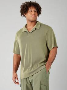 Manfinity NXTstreet 2pcs/Set Men's Plus Size Casual Casual Polo Suit