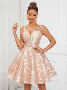 SHEIN Belle Thanh lịch, Lãng mạn, Dễ thương, Tinh tế và Quyến rũ, Thời trang và Phổ biến Váy cổ tim hoa 3D màu hồng dành cho nữ, Dây đeo rộng, Miếng đệm ngực tích hợp để tránh lộ, Cạp cao, Váy chữ A, Hoàn hảo cho Kỳ nghỉ, Lễ hội âm nhạc, Tốt nghiệp, Về quê, Tiệc tùng, Tiệc cocktail, Sự kiện trang trọng Váy dự tiệc cưới bán trang trọng, Sinh nhật, Bữa tối - Bạc - Xem 8