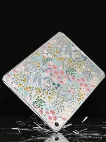 Yuan Xu 艺术家度假花卉图案透明 TPU 平板电脑保护壳，节日，情人节 - 無色 - 查看 3