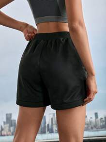 In My Nature Einfache lose Damen Shorts Einfarbig