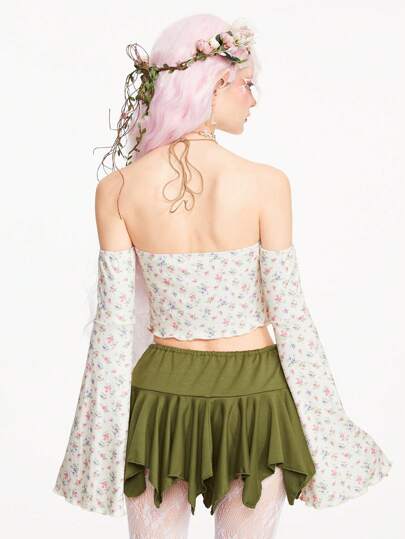 Kawaii Top diario simple para mujer con estampado aleatorio