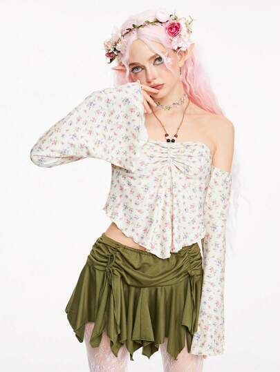 Kawaii Einfaches tägliches Top für Damen mit zufälligem Muster