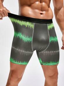 Men's Contrast Letter Print Boxer Shorts, 4pcs/Set - Multicolor - View 4