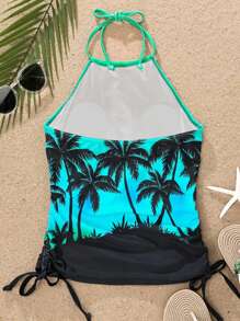 INAWLY Women's Vacation Style Printed Simple Daily Tank Top - Blue - View 5