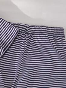 SHEIN Casual gestreepte tweedelige outfit voor jong meisje