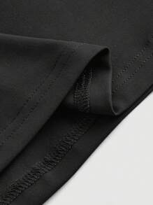 SHEIN MOD 女士灰色露背收腰A字连衣裙，夏季连衣裙，下午茶会连衣裙 - 黑色 - 查看 3