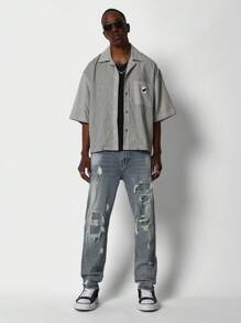 SUMWON Jean desgastado ajustado - Celeste - Ver 3