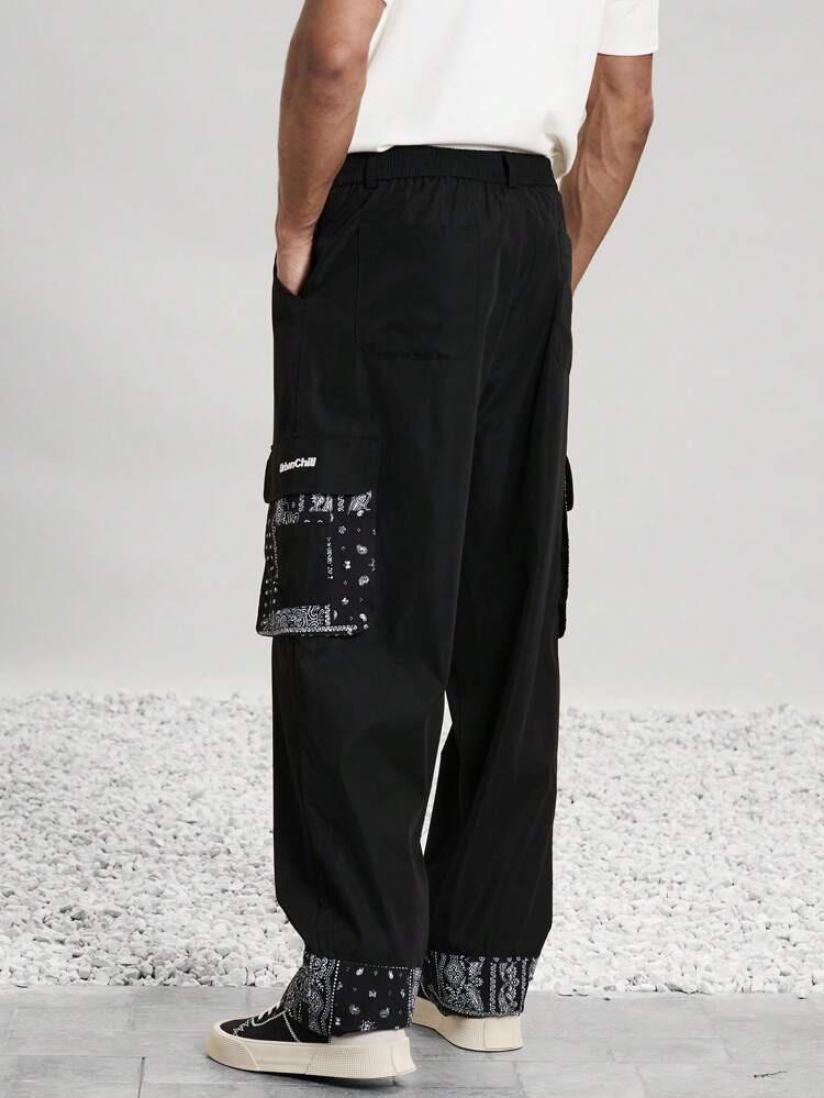 Woven Casual Patchwork Men's Long Pants