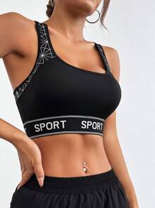 Easithlete 迷彩印花露背连帽运动背心健身背心