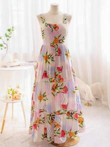 Soleia WYWH Holiday Women Loose Fruit Print Plus Size Jumpsuit - Nhiều màu - Xem 1