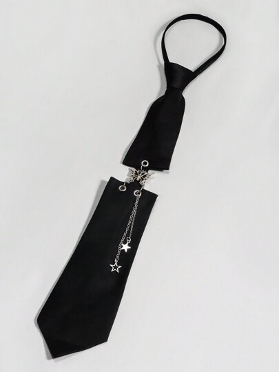 Grunge Punk 1pc Punk Style Butterfly & Star Ladies' Shirt Accessory, No-Tie Necktie