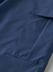 Claim Dot 男士束腰休閒合身口袋裝運動短褲 - 藏蓝色 - 查看 7