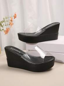 Women Platforms & Wedge Sandals - Hitam - View 4
