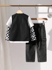 Young Boy Simple Daily Casual 2pcs Outfit