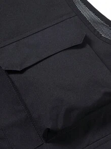 Colete Casual Masculino de Vários Bolsos para Uso ao Ar Livre, Fashion