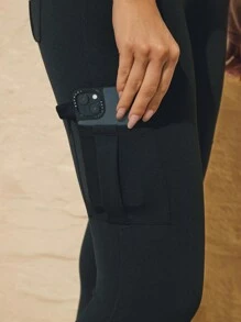 VARSITIE 夏季運動基本口袋瑜伽連身褲與緊身褲 - 彩色 - 查看 3