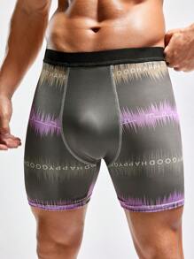 Men's Contrast Letter Print Boxer Shorts, 4pcs/Set - Multicolor - View 6