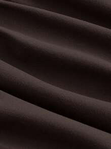 SHEIN MOD Women's Grey V-Neck Waist-Cinching A-Line Dress